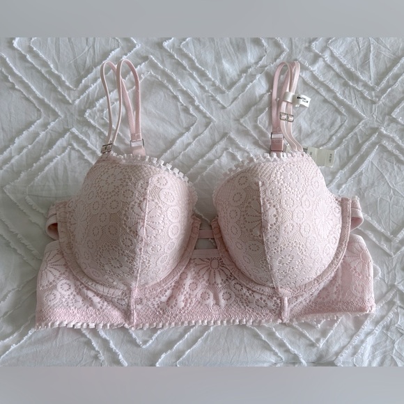 Aerie Pastel Pink Balconette Bra NWT 36D - Picture 2 of 5